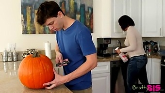 Stepmom Catches Stepson In Compromising Position With Pumpkin