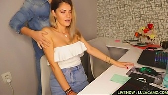 Secretary With A Beautiful Body Gets A Sensual Massage In The Office