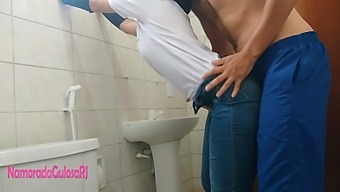 Steamy Bathroom Encounter With A Latina And Big Cock