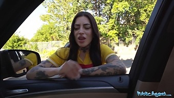 Public Agent Seduces Pizza Delivery Girl In Restaurant Bathroom For Hot Sex